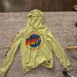 AVIATOR NATION NEON YELLOW SWEATSHIRT